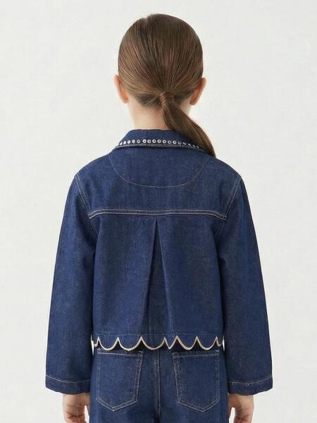 Kız Çocuk Ceket 4-13 Yaş 26105 Mavi - 2