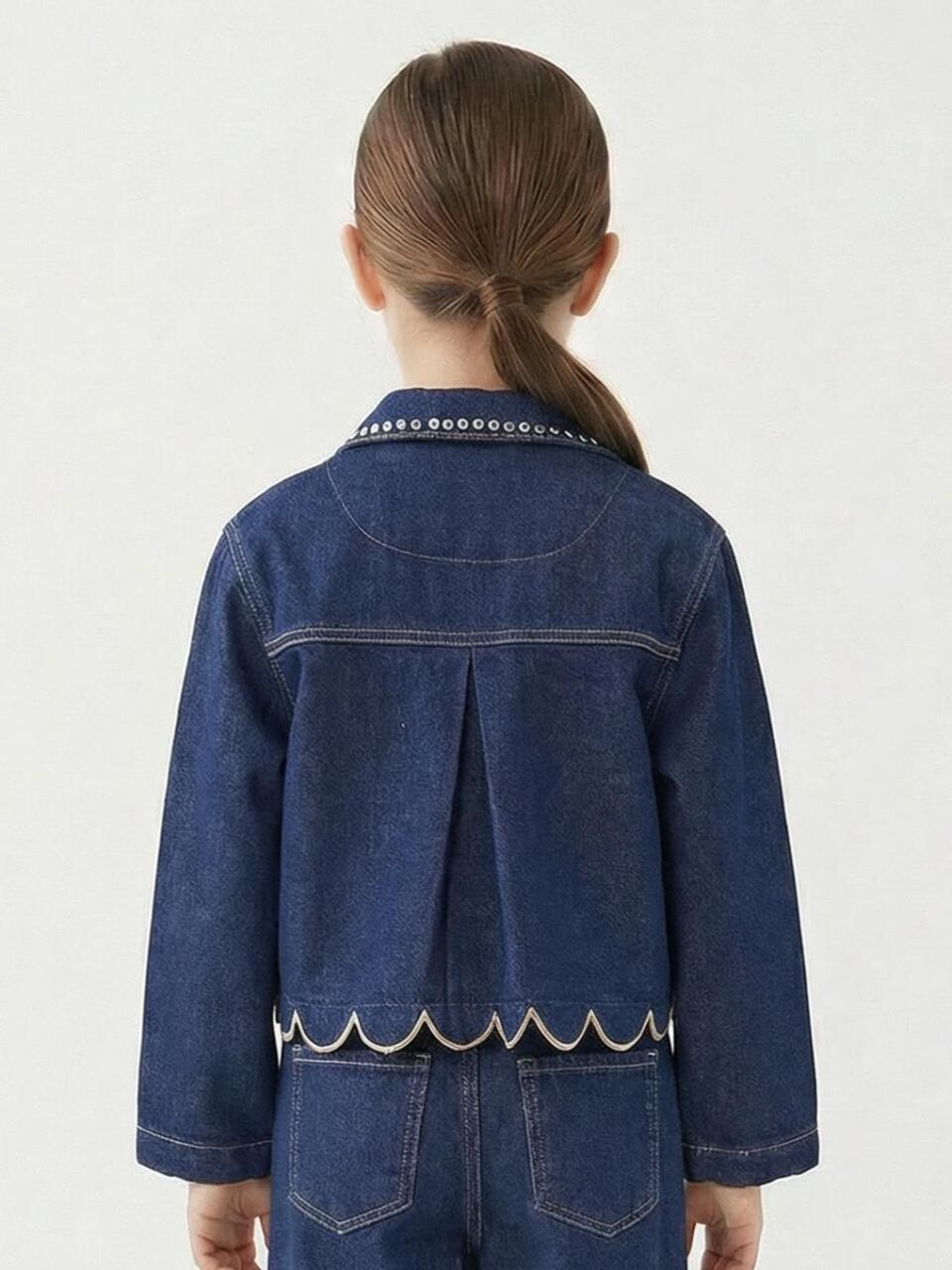 Kız Çocuk Ceket 4-13 Yaş 26105 Mavi - 2