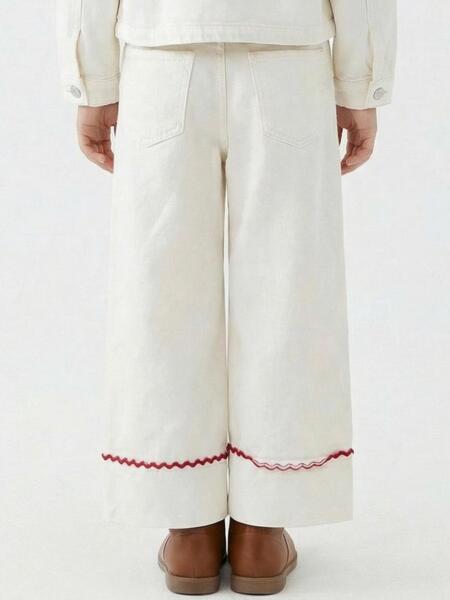 Kız Çocuk Pantolon 4-13 Yaş 26144 Krem - 2