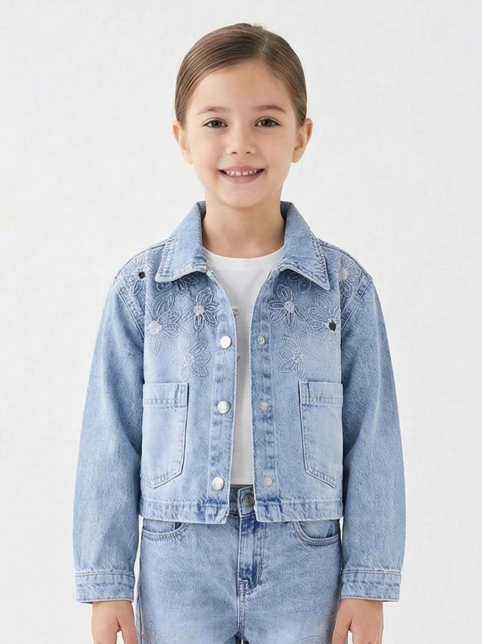 Kız Çocuk Ceket 4-13 Yaş 26165 Mavi - 1