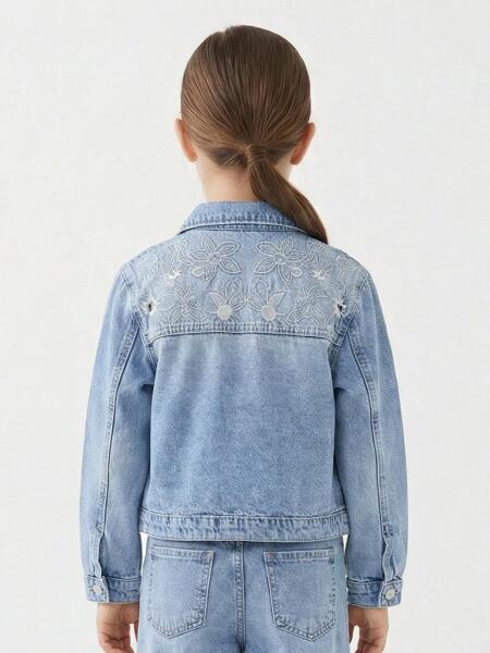 Kız Çocuk Ceket 4-13 Yaş 26165 Mavi - 2