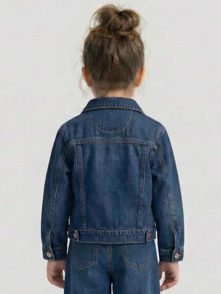 Kız Çocuk Ceket 1-4 Yaş 2695 Mavi - 2