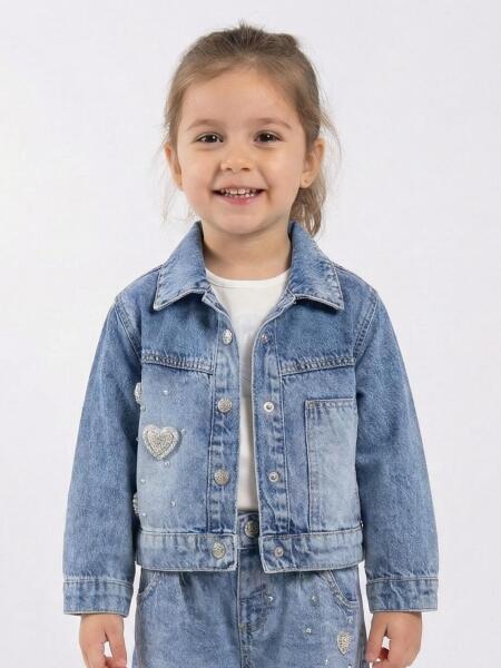 Kız Çocuk Ceket 1-4 Yaş 26173 Mavi - ESCABEL