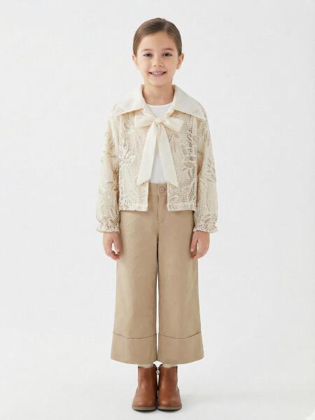 Kız Çocuk Alt Üst Takım 5-14 Yaş 36120 Bej - ESCABEL