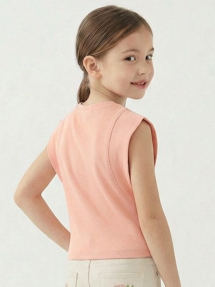 Kız Çocuk Tişort 5-14 Yaş 36156 Somon - 2