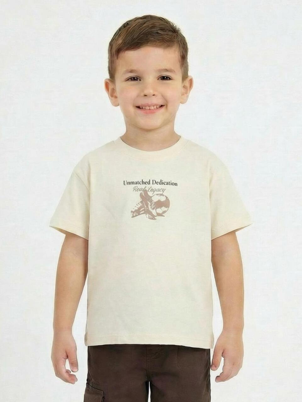 Erkek Çocuk Tişort 1-4 Yaş 1955 Bej - Kahverengi - 1