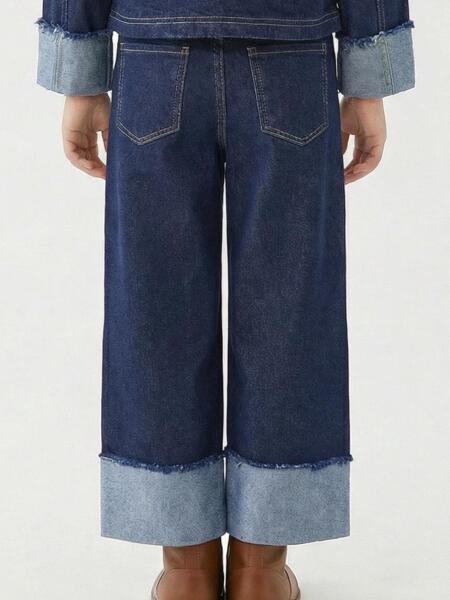 Kız Çocuk Pantolon 4-13 Yaş 26132 Mavi - 2