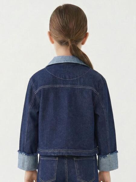 Kız Çocuk Ceket 4-13 Yaş 26131 Mavi - 2