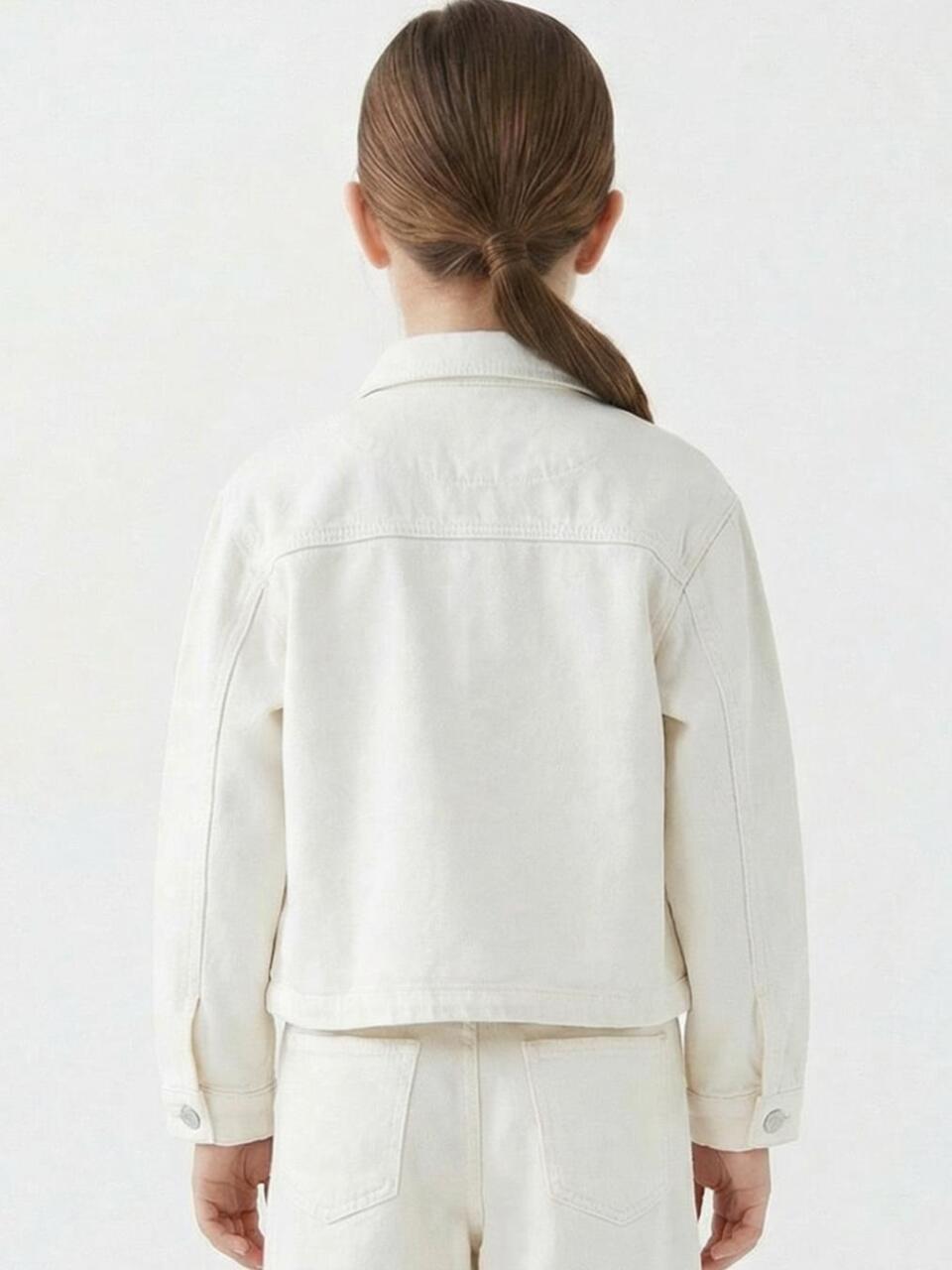 Kız Çocuk Ceket 4-13 Yaş 26146 Krem - 2