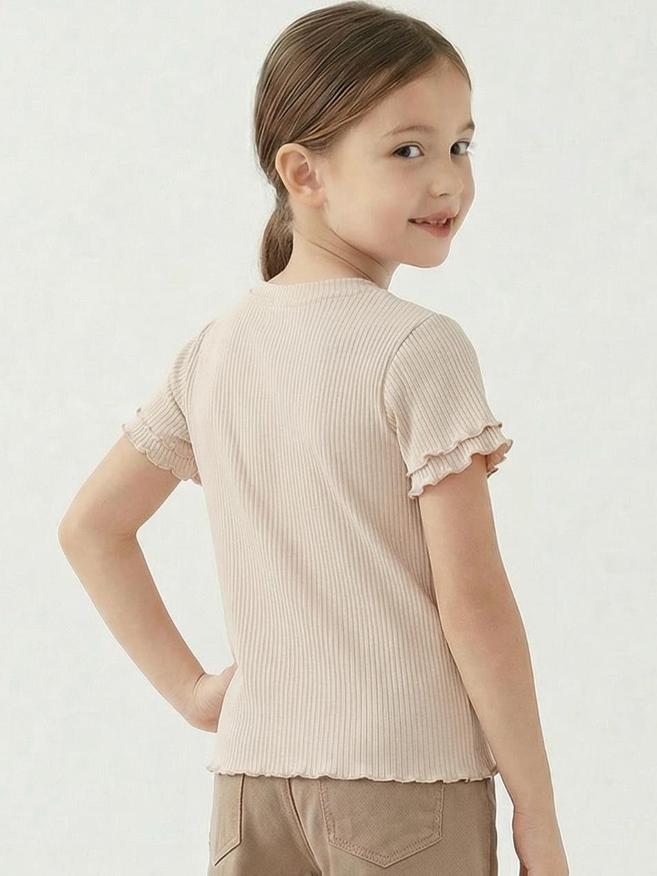Kız Çocuk Tişort 10-14 Yaş 36020 Bej - 2