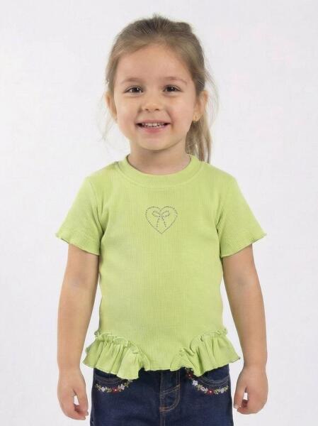 Kız Çocuk Tişort 1-5 Yaş 36202 Yeşil - ESCABEL