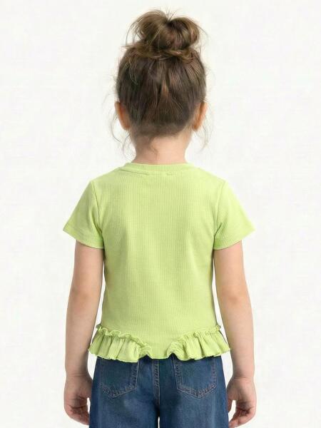 Kız Çocuk Tişort 1-5 Yaş 36202 Yeşil - 2