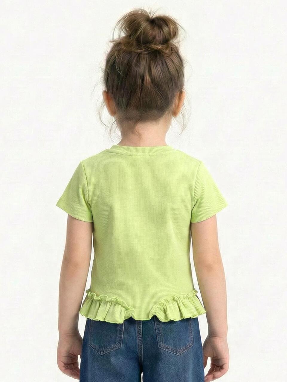 Kız Çocuk Tişort 1-5 Yaş 36202 Yeşil - 2