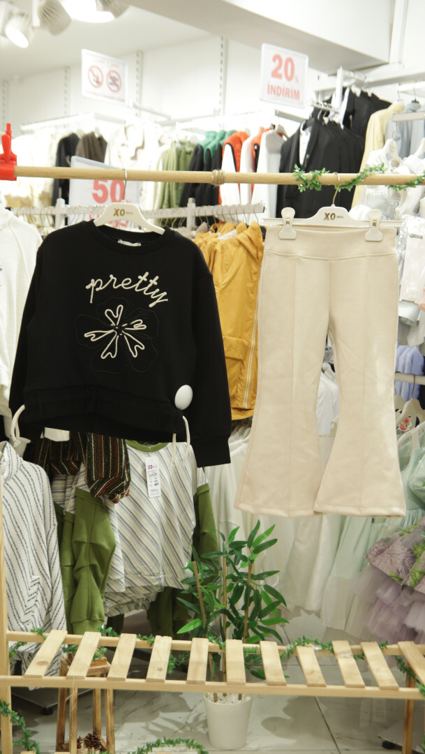 Kız Çocuk Alt Üst 2 Parçalı Kombin Takmı 5-13 Yaş SET0364 Siyah - 5