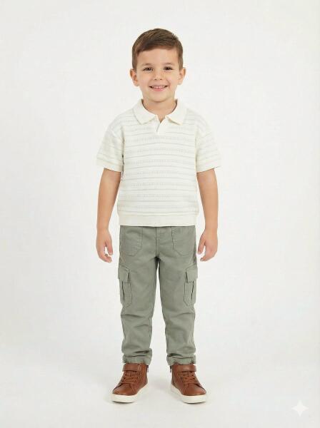 Erkek Çocuk 2'li Kombin Takmı 1-4 Yaş SET0457 Yeşil - ESCABEL