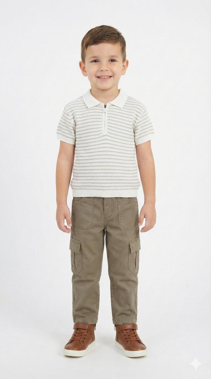 Erkek Çocuk 2'li Kombin Takmı 4-13 Yaş SET0463 Yeşil - 1