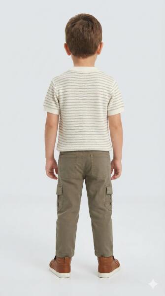 Erkek Çocuk 2'li Kombin Takmı 4-13 Yaş SET0463 Yeşil - 2