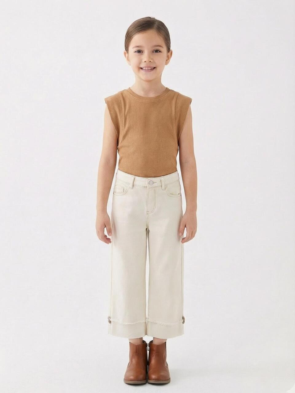 Erkek Çocuk 3'lü Alt Üst Kombin Takmı 5-14 Yaş SET0473 Krem - 3