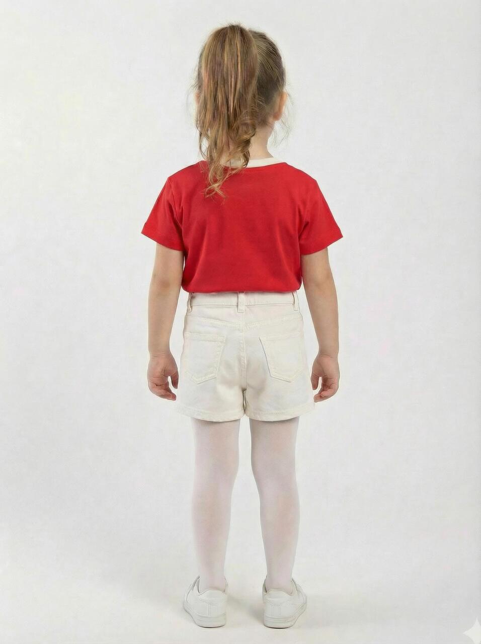 Kız Çocuk 3'lü Alt Üst Kombin Takmı 1-4 Yaş SET0482 Krem - 4