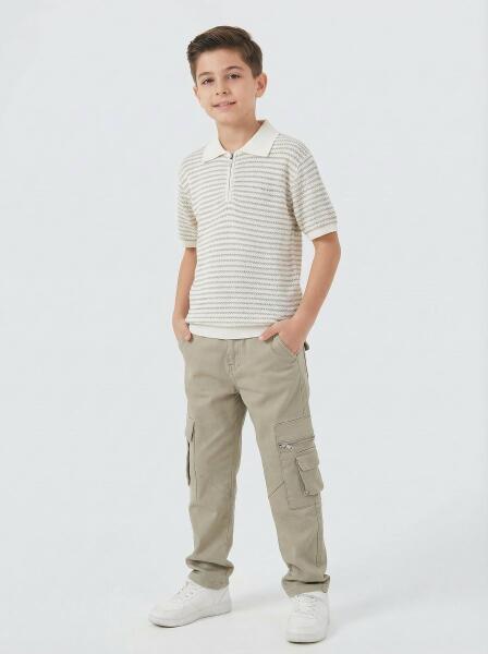 Erkek Çocuk 2'li Alt Üst Kombin Takmı 4-13 Yaş SET0476 Açik Yeşil - ESCABEL