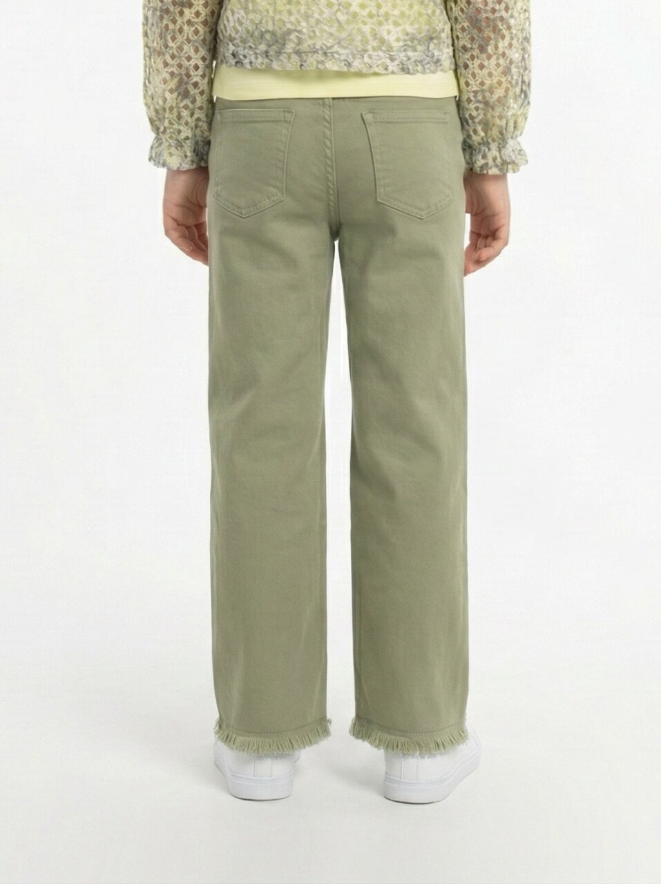 Kız Çocuk Pantolon 4-13 Yaş 2440 Haki - 3