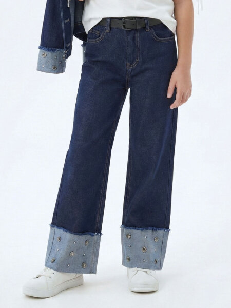 Kız Çocuk Pantolon 4-13 Yaş 26132 Mavi - ESCABEL