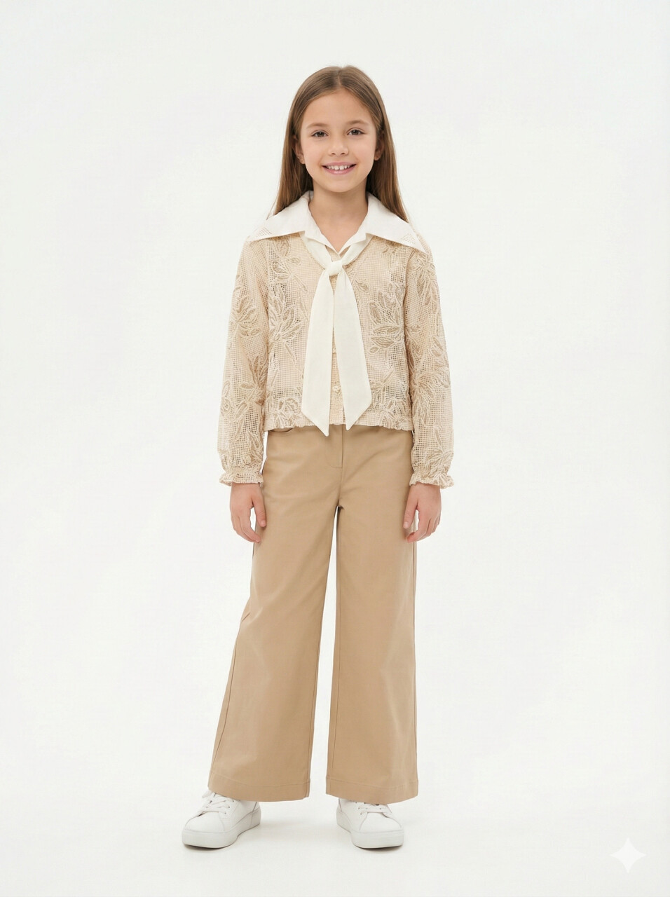 Kız Çocuk Alt Üst Takım 5-14 Yaş 36120 Bej - 1
