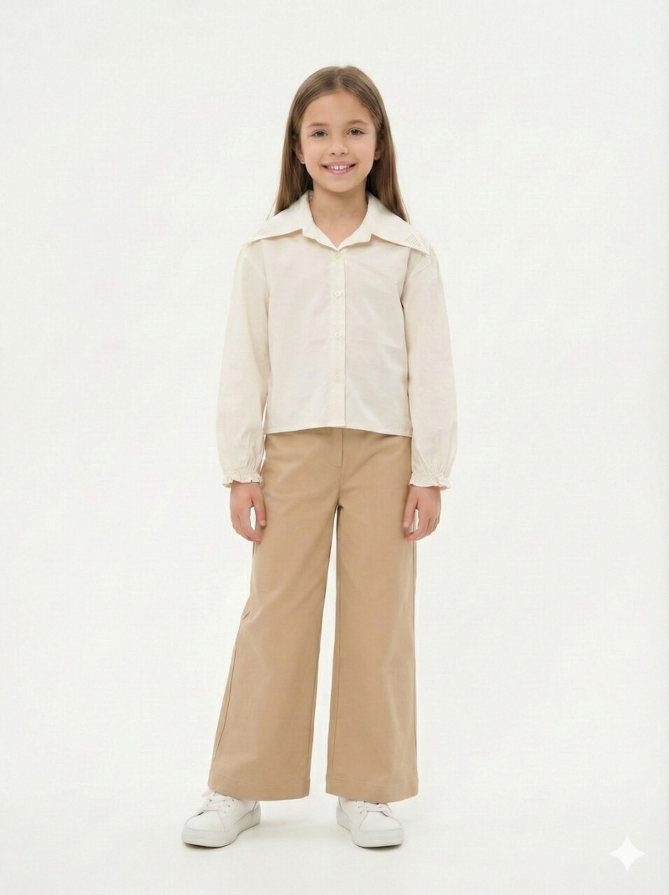 Kız Çocuk Alt Üst Takım 5-14 Yaş 36120 Bej - 3
