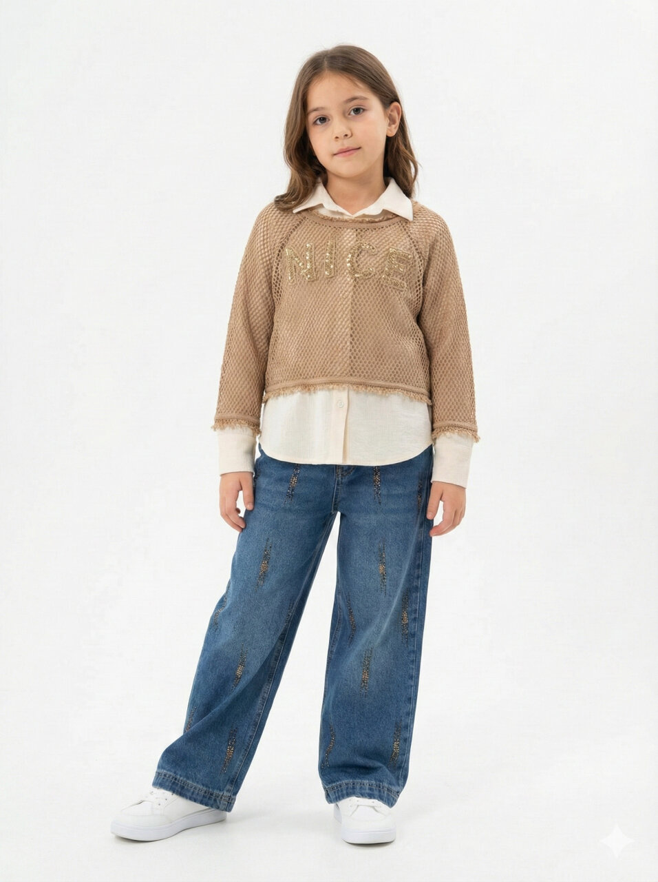 Kız Çocuk Alt Üst Takım 5-14 Yaş 36165 Kahverengi - 1