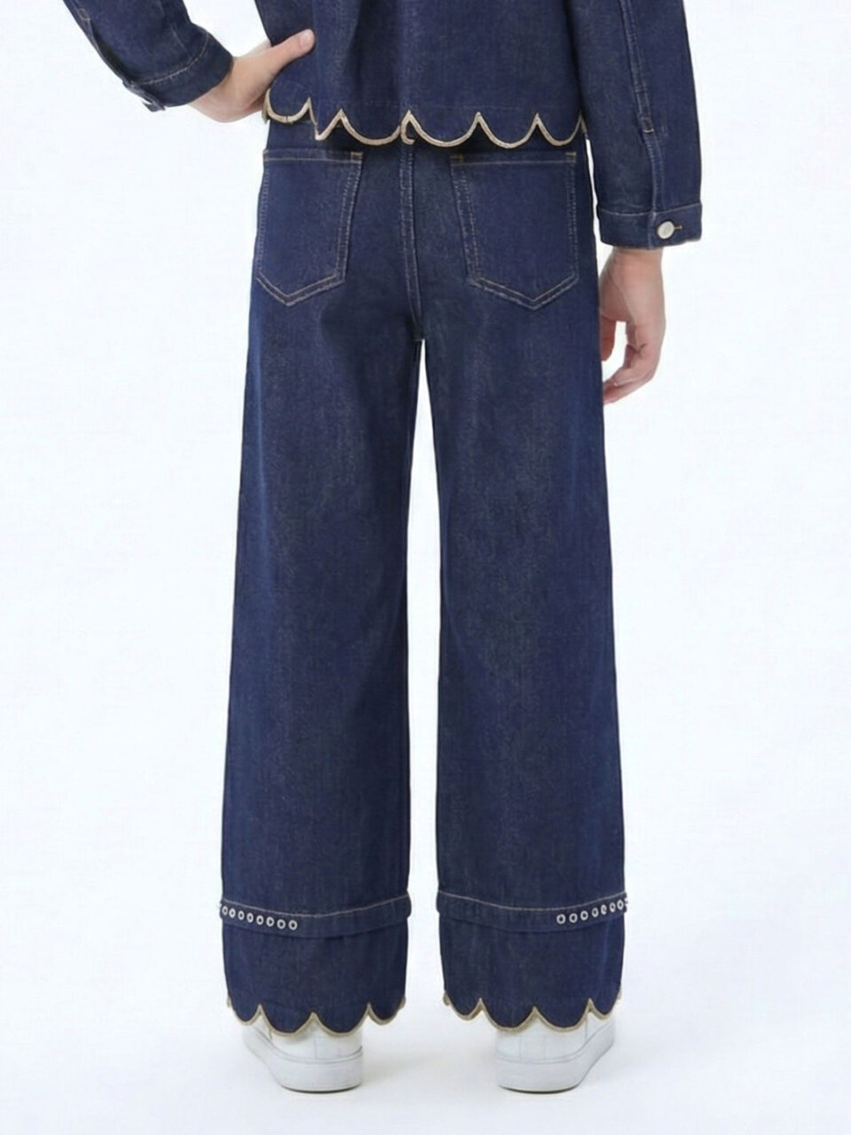 Kız Çocuk Pantolon 4-13 Yaş 26104 Mavi - 2