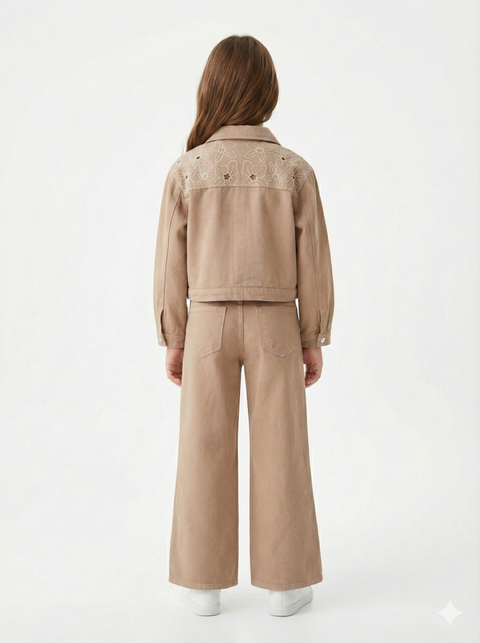 Kız Çocuk Alt Üst 3'lü Kombin Takmı SET0484 Kahverengi - 3