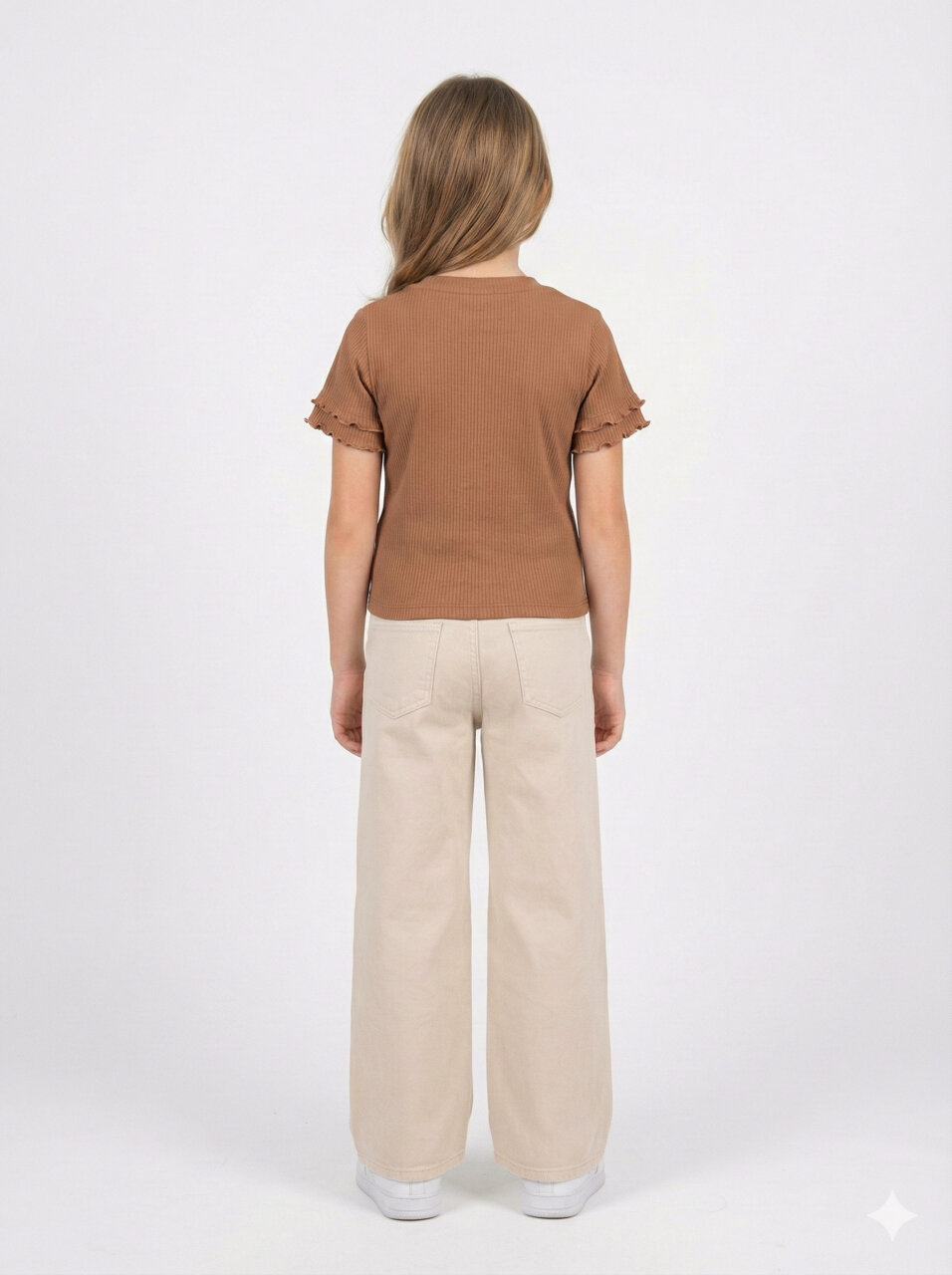 Kız Çocuk 2'li Alt Üst Takım (Ceket + Pantolon) 10-14 Yaş 26181 Bej - 1