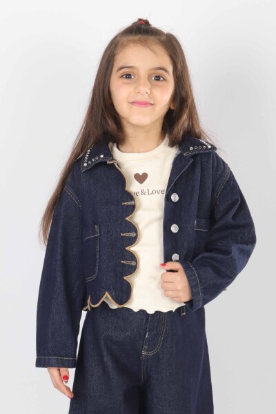 Kız Çocuk Ceket 4-13 Yaş 26105 Mavi - 3