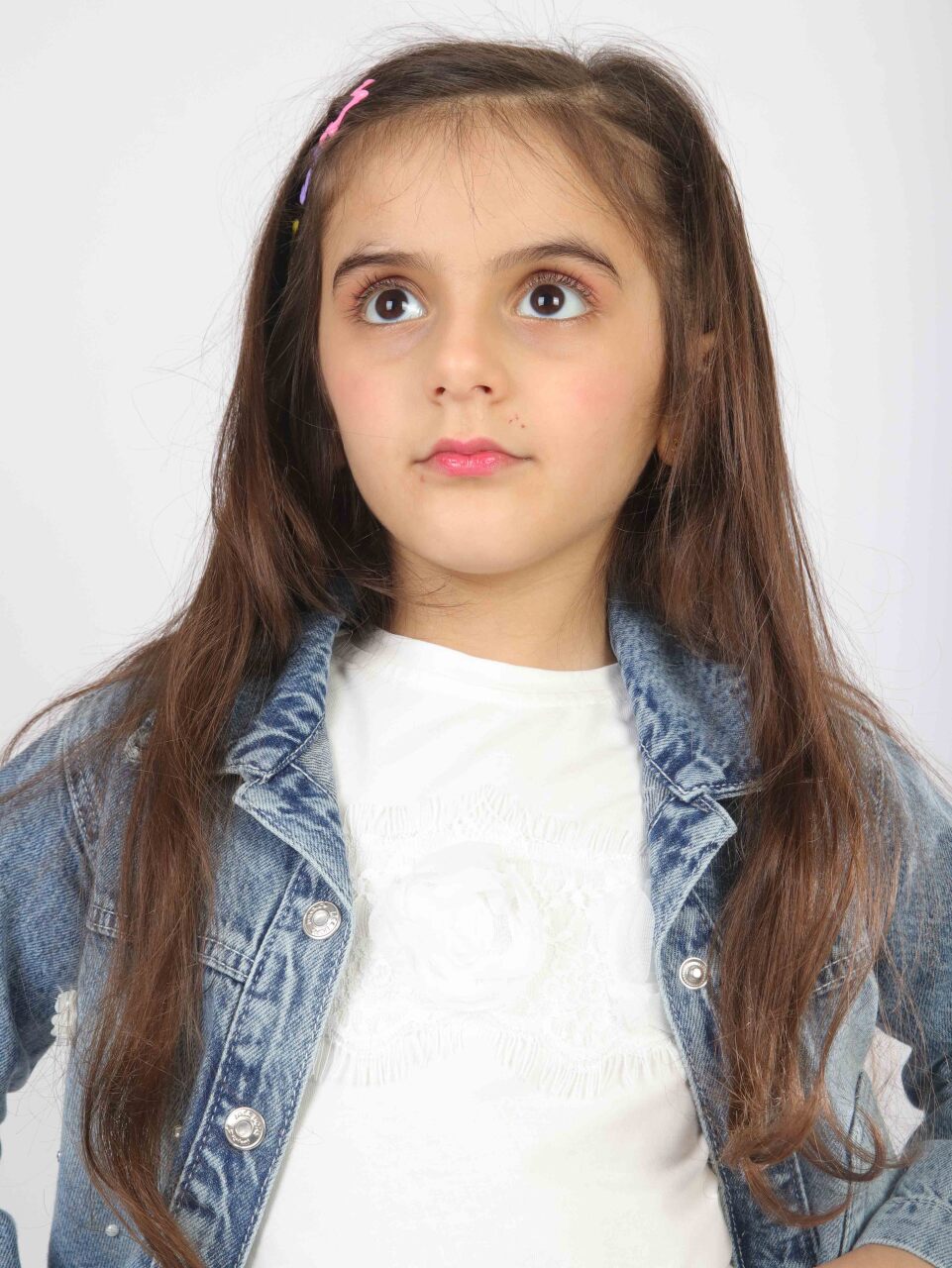 Kız Çocuk 3'lü Alt Üst Jean Takmı 1-4 Yaş SET0481 Mavi - 6