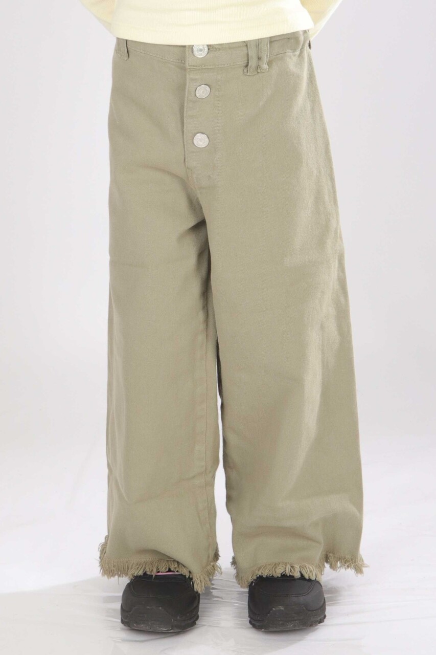 Kız Çocuk Pantolon 4-13 Yaş 2440 Haki - 1