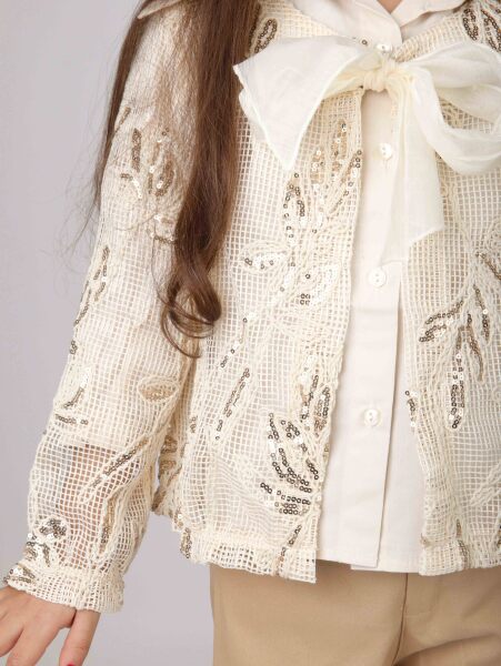 Kız Çocuk Alt Üst Takım 5-14 Yaş 36120 Bej - 5