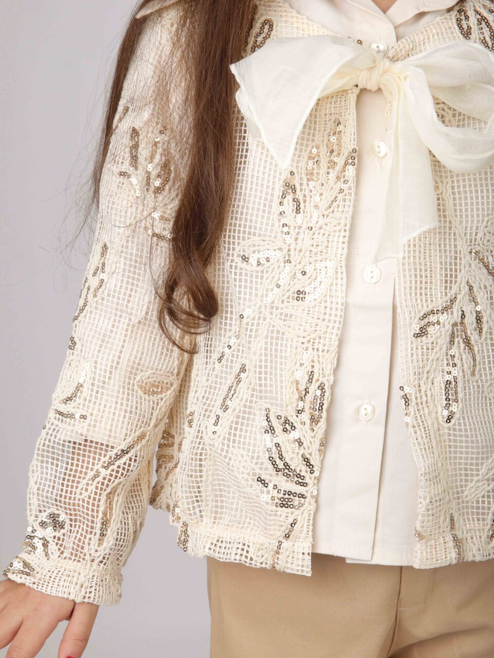 Kız Çocuk Alt Üst Takım 5-14 Yaş 36120 Bej - 5