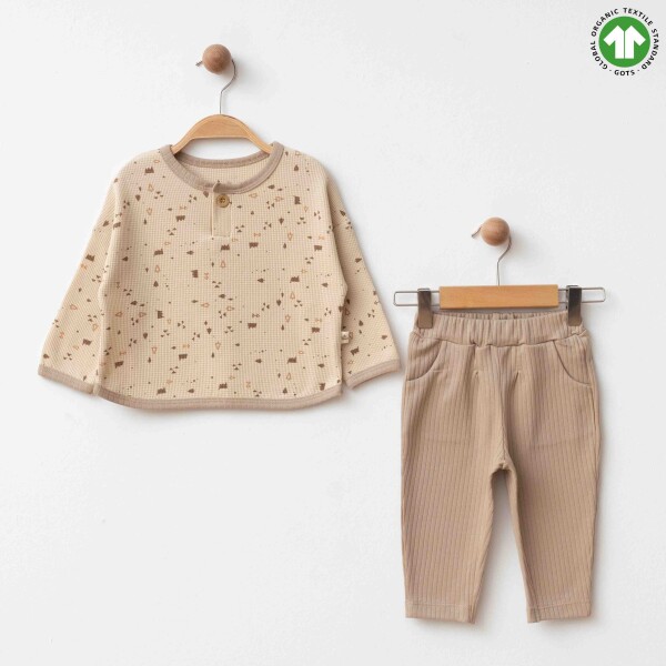 Eslenza Organik Waffle 2'li Takım 2080 Bej - Eslenza