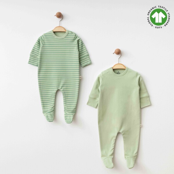 Eslenza Baby Organik 2'li Tulum 0048 Yeşil - Eslenza