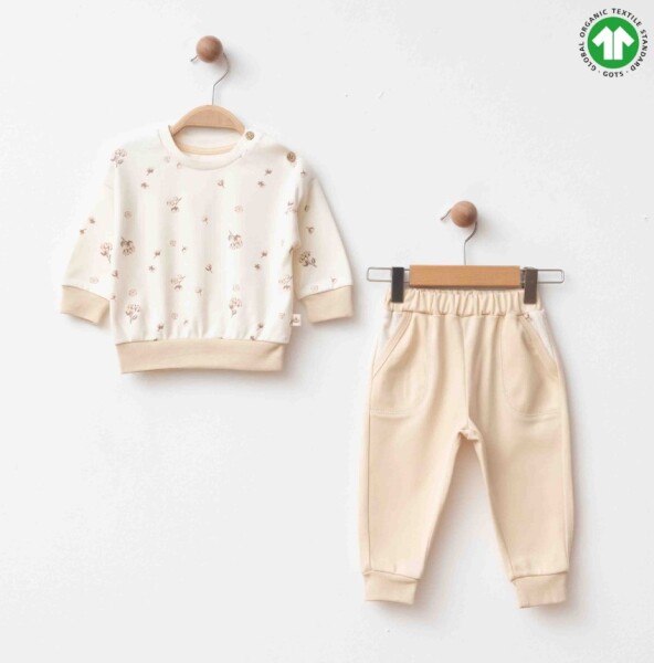 Eslenza Organik İkili Takım 2245 Ekru - Eslenza