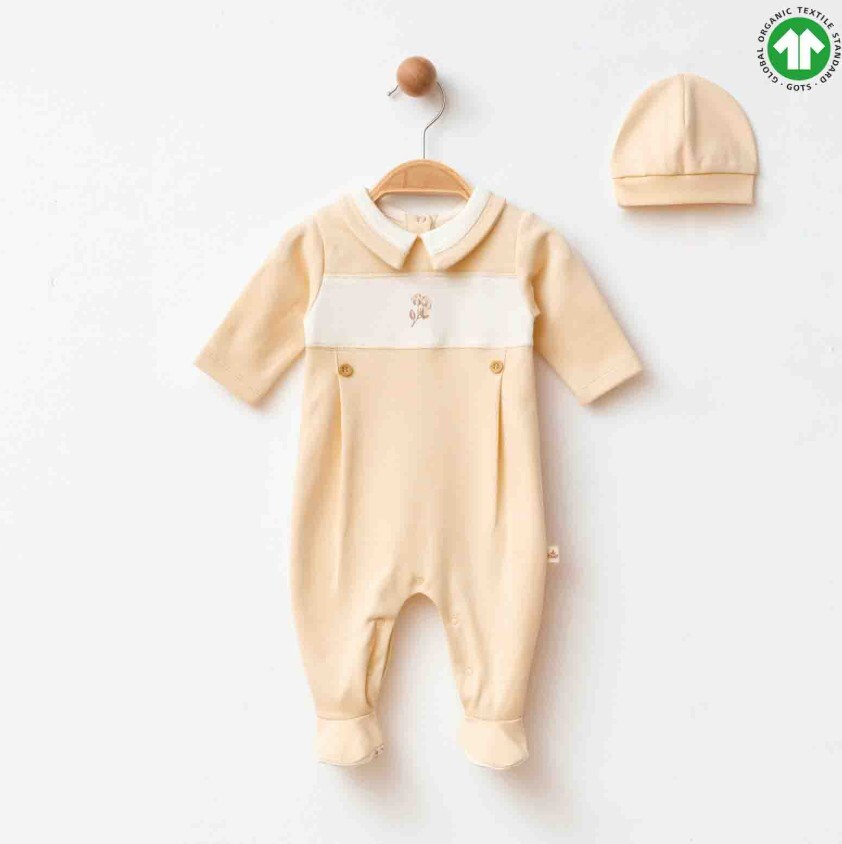 Eslenza Organik Şapkalı Tulum 2241 Bej - 1