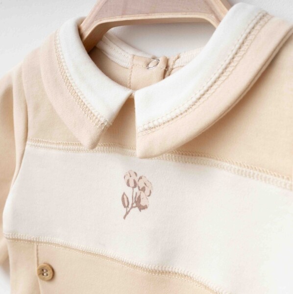 Eslenza Organik Şapkalı Tulum 2241 Bej - 2