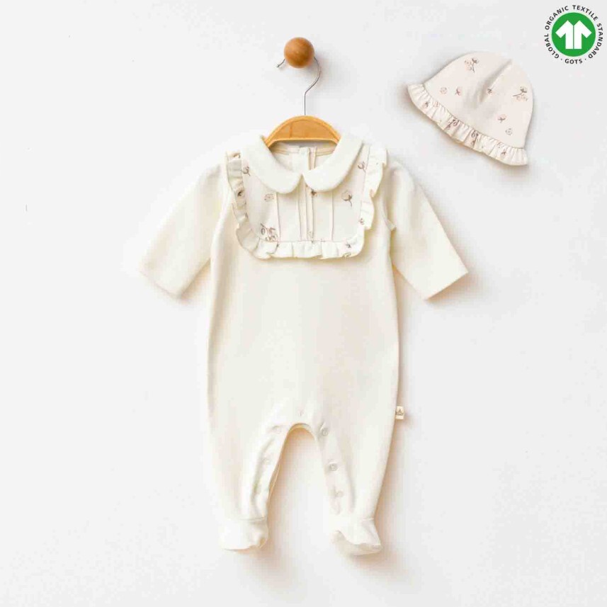 Eslenza Şapkalı Tulum 2240 Krem - 1