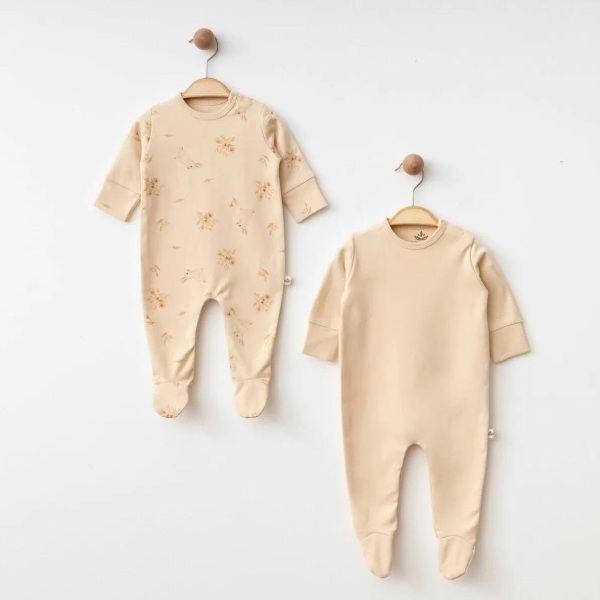 Eslenza Baby Organik 2'li Tulum 0049 Bej - Eslenza