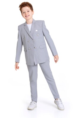 Erkek Çocuk Takım Elbise 5-8 Yaş 23930-3 Gri - 2