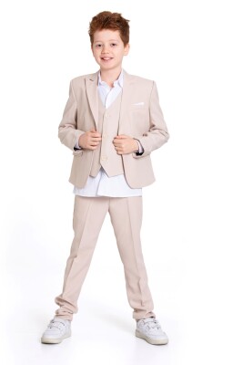 Erkek Çocuk Takım Elbise 1-4 Yaş 25901-1 Bej - 2