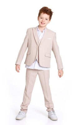 Erkek Çocuk Takım Elbise 1-4 Yaş 25901-1 Bej - 3