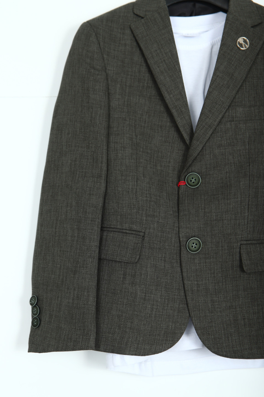 Erkek Çocuk Takım Elbise 7-10 Yaş 4030 Yeşil - 3