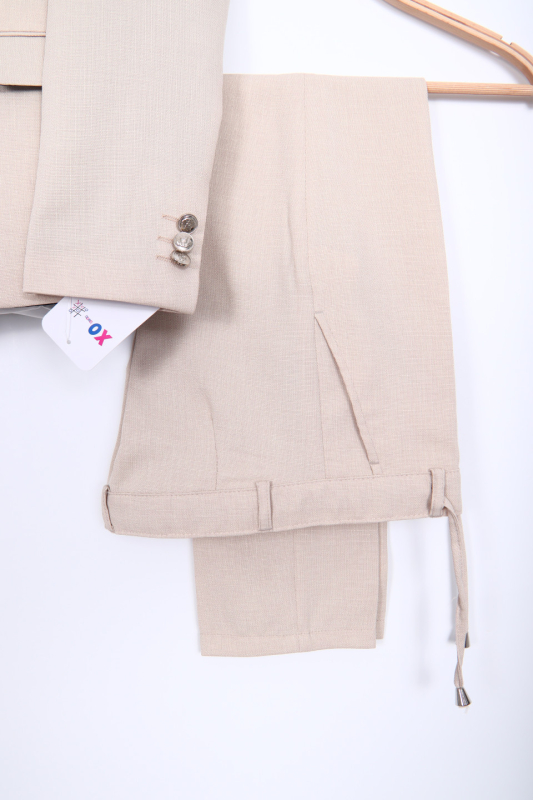 Erkek Çocuk Takım Elbise 10-14 Yaş 4146 Bej - 4