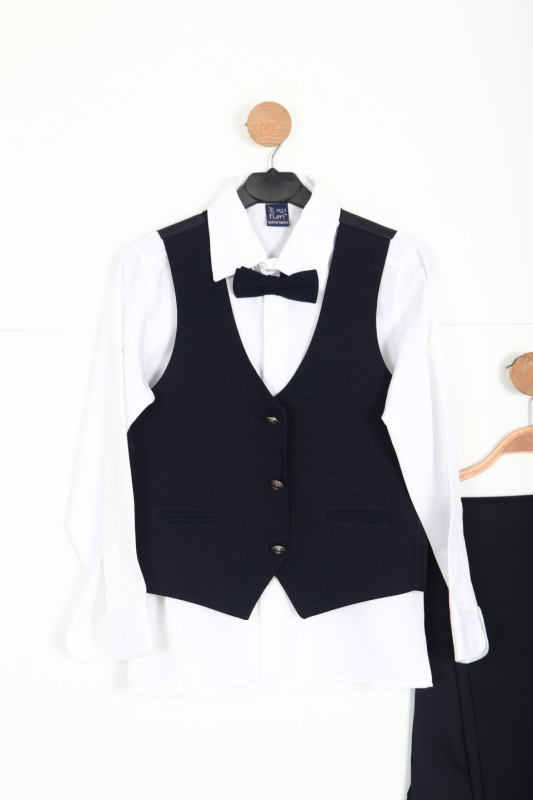 Erkek Çocuk Takım Elbise 7-11 Yaş 23908-3 Siyah - 4